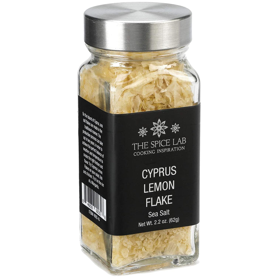 The Spice Lab- Cyprus Citron Lemon Salt - Flake - Gluten-Free Non-GMO All Natural Gourmet Salt